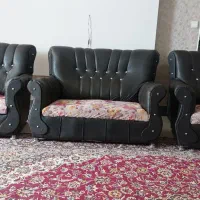 مبل ۷ نفره چرم و پارچه|مبلمان خانگی و میز عسلی|خرم‌آباد, |دیوار