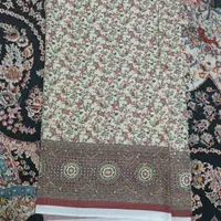 ۲متر پارچه جدید کتان نخ نگینی