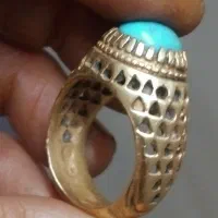 انگشتر دستساز فیروزه عجمی قدیمی|کلکسیون اشیاء عتیقه|تهران, دستغیب|دیوار