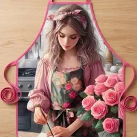 پیشبند و دستگیره آشپزخانه فانتزی مخمل و برزنت