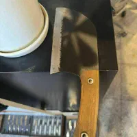 ساتور ساطور دست‌ساز و چاقو تیز کن کلکسیونی عتیقه|کلکسیون اشیاء عتیقه|خوی, |دیوار