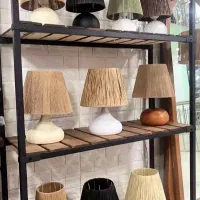 آباژور و لوستر های دست ساز رافیا و مکرومه