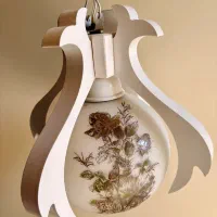 لوستر تک شاخه چوبی|لوستر و چراغ آویز|جم, |دیوار