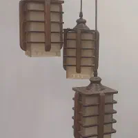 لوستر چوبی سقفی|لوستر و چراغ آویز|قزوین, |دیوار