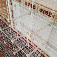 قفسه مشبک فلزی کتابخانه ای|کتابخانه، شلف، قفسه‌های دیواری|سپیدان, |دیوار