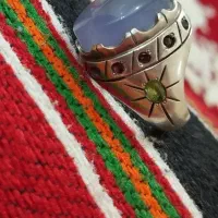 انگشتر عقیق کبود مخراج کار