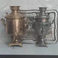 سماورزغالی سینی قلمکاریی عتیقه