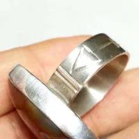 انگشتر نقره سلیمانی لامه پر چشم کهنه یمنی|جواهرات|دوگنبدان, |دیوار