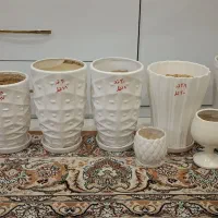 گلدان های سرامیکی با زیر گلدانی سرامیکی در حد نو