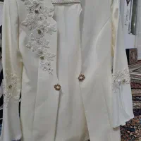 کت و شلوار سفید کارشده|لباس|خرمدشت, |دیوار