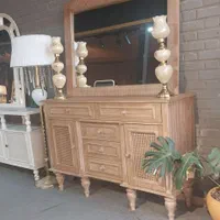 اینه کنسول ومیزتی وی مدل چوب سندشده