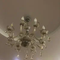 لوستر هشت شعله کریستالی شامپاینی