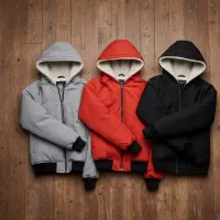 کاپشن ضدآب داخل خزتدی-طوسی ویژه