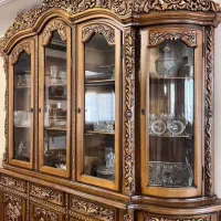 بوفه خاص و آنتیک تمام منبت دست|بوفه، ویترین، کنسول|تهران, دریاچه شهدای خلیج فارس|دیوار