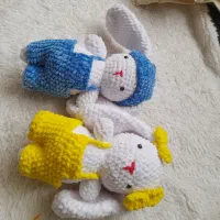 عروسک و گل بافتنی