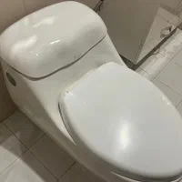 توالت فرنگی چینی کرد(مدل پشت کوتاه و دکمه کنار)