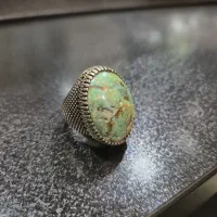 انگشتر با سنگ اصل فیروزه،لاجورد و عقیق