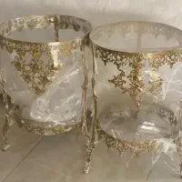 دو عدد میز برنجی نو