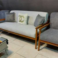 مبل دسته چوبی مدل Z  هشت نفره|مبلمان خانگی و میز عسلی|کرج, چمران|دیوار