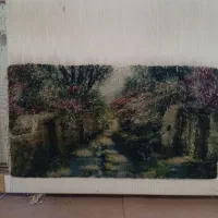 تابلو فرش کوچه باغ بهاری