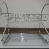 آبچکان استیل همراه باجاقاشقی استیل|آب‌چکان و نظم‌دهنده ظروف|شاهین‌شهر, خانه کارگر|دیوار