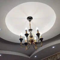 لوستر برنجی ۶شاخه یک جفت