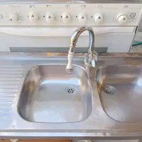 سینک ظرفشویی و شیر اهرمی