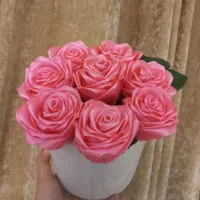 گل ربانی با گلدان سرامیکی