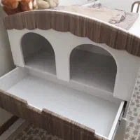 تخت کودک دومنظوره نوزاد تا نوجوان|تخت و صندلی بچه|کرج, شهرک فهمیده|دیوار