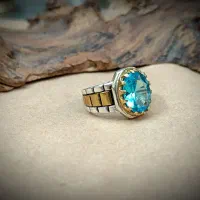 انگشتر نقره مردانه با نگین توپاز|بدلیجات|تهران, شوش|دیوار