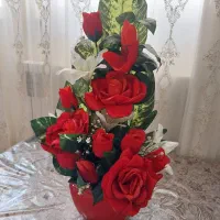 گلدان گل مصنوعی کارویی هدیه|گل مصنوعی|مشهد, سناباد|دیوار