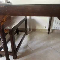 میز و نیمکت ۶ نفره چوب تبریز بهمراه شیشه دودی|میز و صندلی غذاخوری|تهران, تهرانپارس غربی|دیوار