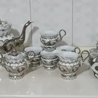 سرویس چایخوری نقره ای چینی|صنایع دستی و سایر لوازم تزئینی|اردبیل, |دیوار