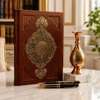 ست هدیه نفیس،شاهنامه ترنج طلاکوب، خاتم‌ کاری