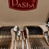 سرویس قاشق چنگال ۱۲۸ پارچه استیل