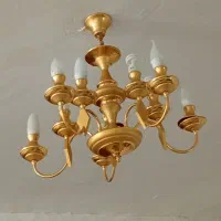 لوستر طلایی|لوستر و چراغ آویز|طاهرگوراب, |دیوار