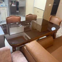 میزغذاخوری نهارخوری ۶نفره+ ۶ صندلی مبلی بسیار شیک