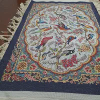 تابلوفرش دستباف ابریشم طرح درخت وپرنده ۶۰در۴۰نو|تابلو فرش|قم, نیروگاه|دیوار