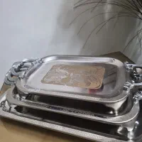 سینی استیل پایه دار