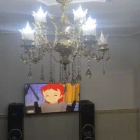 لوستر پنج شاخه ده شعله برنز سنگین