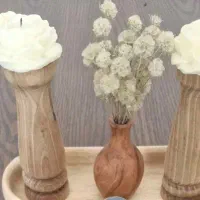 جا شمعی چوبی شیک