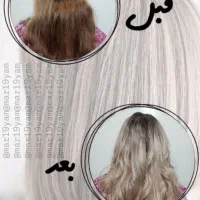 جذب مدل رنگ و پروتئین و کراتین و فر مو|خدمات آرایشگری و زیبایی|فولادشهر, A2|دیوار