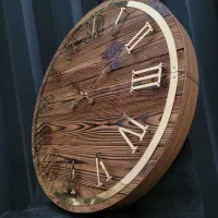 ساعت دیواری چوبی پرطرفدار قطره ۸۰ سانت رنگ عسلی|ساعت دیواری و تزئینی|تهران, آبشار تهران (دریاچه)|دیوار