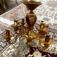 سه لوستر سنگین وزن به همراه دو لوستر دیواری