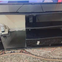 میز تلوزیون شیشه ای دو کشو (دارای تخفیف)