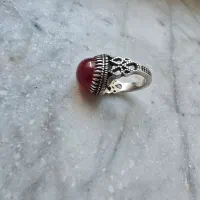 انگشتر عقیق نقره|جواهرات|خمینی‌شهر, |دیوار