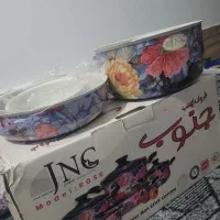 سرویس قابلمه طرح گل رز JNG نو و داخل جعبه