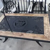 میز آتشدان و آتشدان مبلمان باغی طرح استخوان کد 999|صندلی و نیمکت|هشتگرد, طاووسیه|دیوار