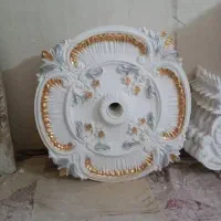 دور لوستر دور چراغ گچ کاری گچ بری نقاشی لکه گیری