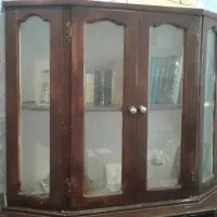 بوفه دوتیکه چوبی - گنجه -  جا کتابی|بوفه، ویترین، کنسول|مشهد, نکاح|دیوار